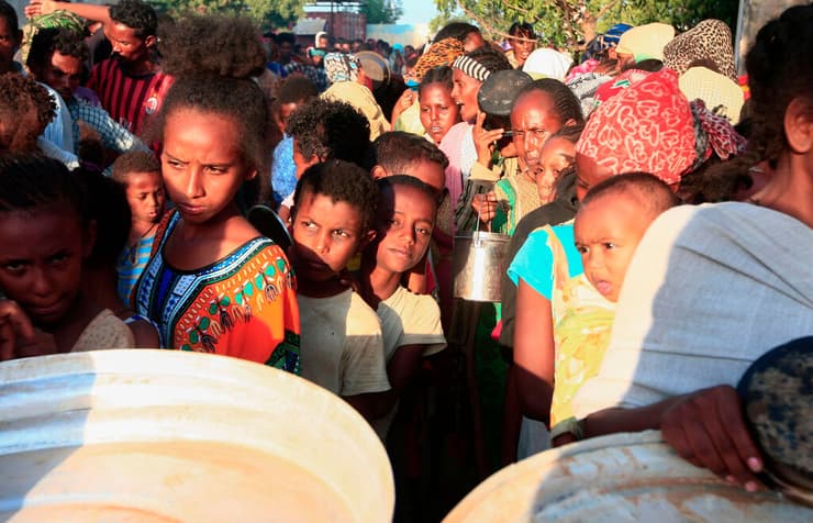 סודן פליטים שברחו מ אתיופיה מדינת מחוז תיגראי