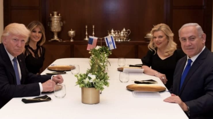 נשיא ארצות הברית בארוחה במעון ראש הממשלה
