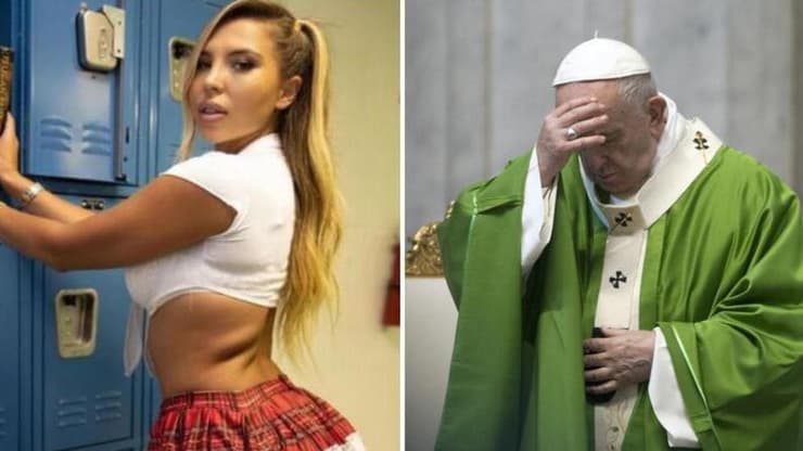 האפיפיור פרנסיסקוס הדוגמנית הברזילאית נטליה גריבוטו