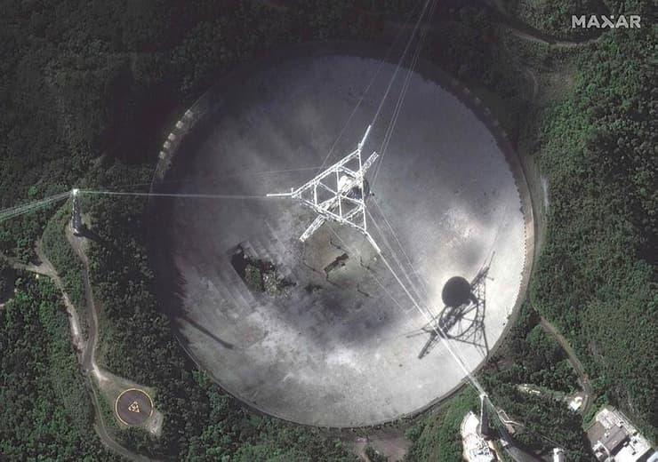 הטלסקופ כפי שצולם מלוויין בחודש שעבר