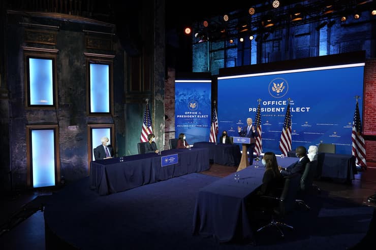 נשיא ארה"ב הנבחר ג'ו ביידן מציג את הצוות הכלכלי שלו ב דלאוור 