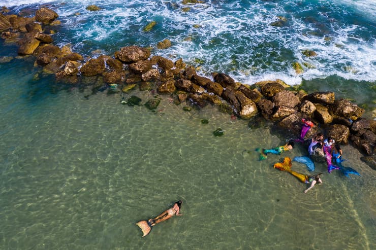 תמונות השנה בעולם של AP קהילת בתולות הים ב בת ים ישראל