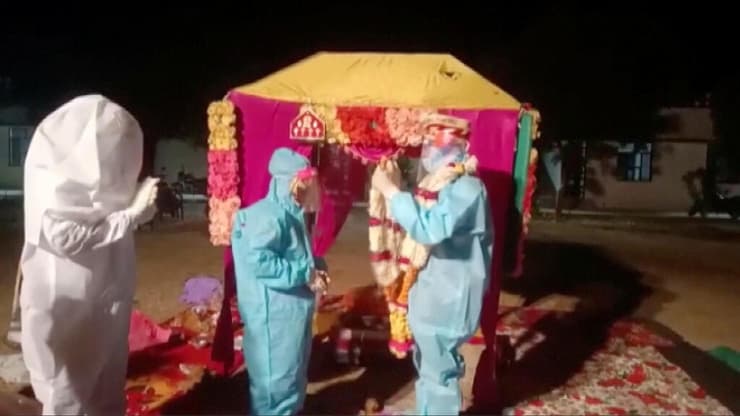 הודו רג'סטאן חתונה במרכז בידוד קורונה