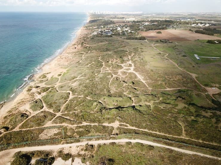 מסלולי כורכר שהוכרזו כאזורים מוגנים מצוק הכורכר בחוף השרון