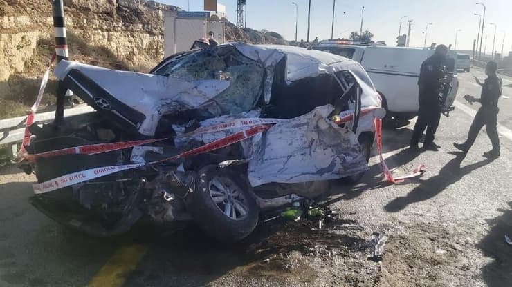חילוץ הרוג בתאונת דרכים בדרום הר חברון