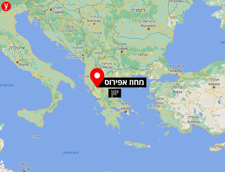 מחוז אפירוס במפת יוון