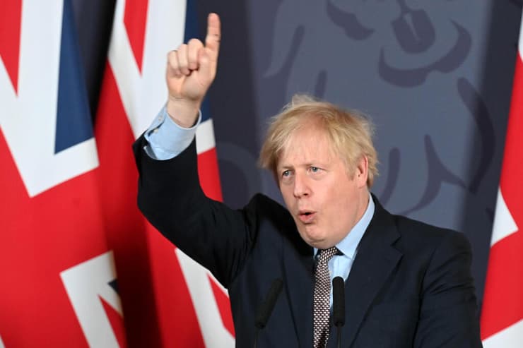 ראש ממשלת בריטניה בוריס ג'ונסון מכריז על הסחר ברקזיט עם האיחוד האירופי