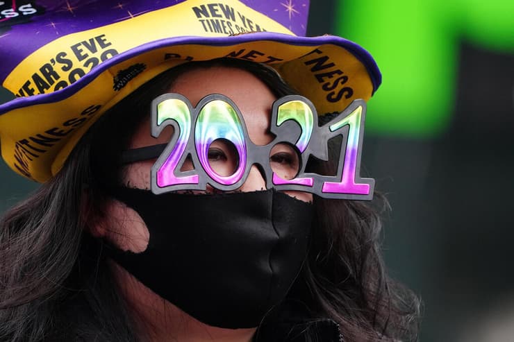 טיימס סקוור ניו יורק הכנות לקראת השנה האזרחית החדשה 2021 