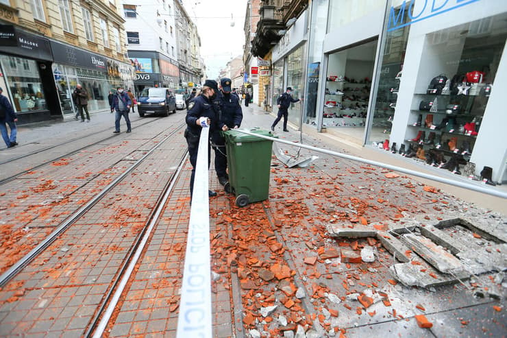 קרואטיה הרס ב זאגרב אחרי רעידת אדמה 6.3
