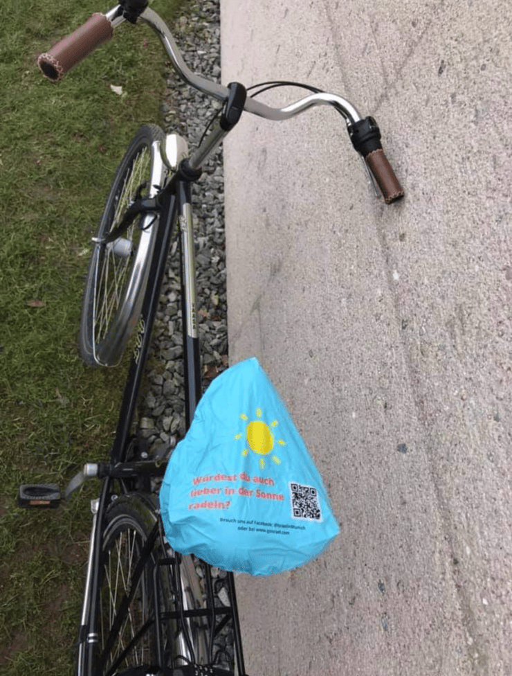 כיסויי הגשם על אופניים במינכן