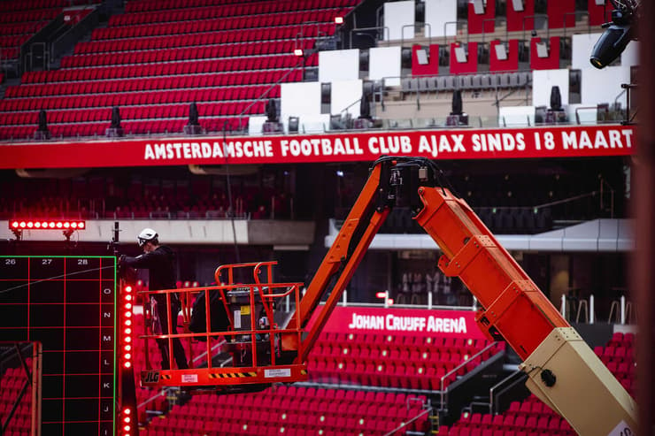 קורונה חגיגות שנה חדשה 2021 הכנות לאירוע המרכזי אצטדיון יוהאן קרויף אמסטרדם הולנד