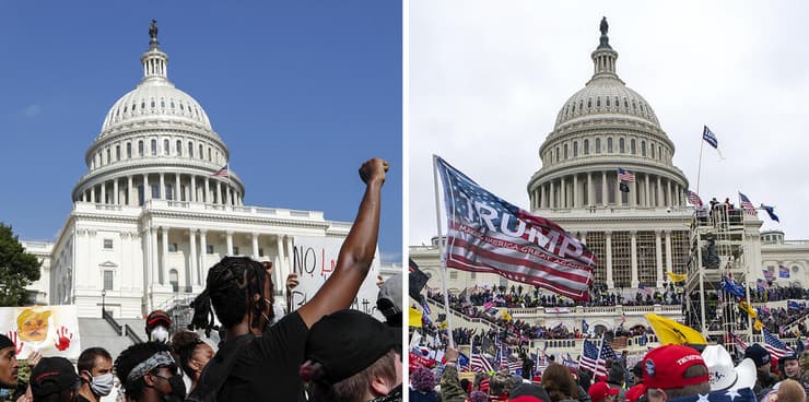 ארה"ב מהומות קפיטול הפגנת שחורים Black Lives Matter ב קונגרס יוני 2020