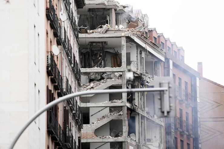 פיצוץ בניין קרס מדריד ספרד