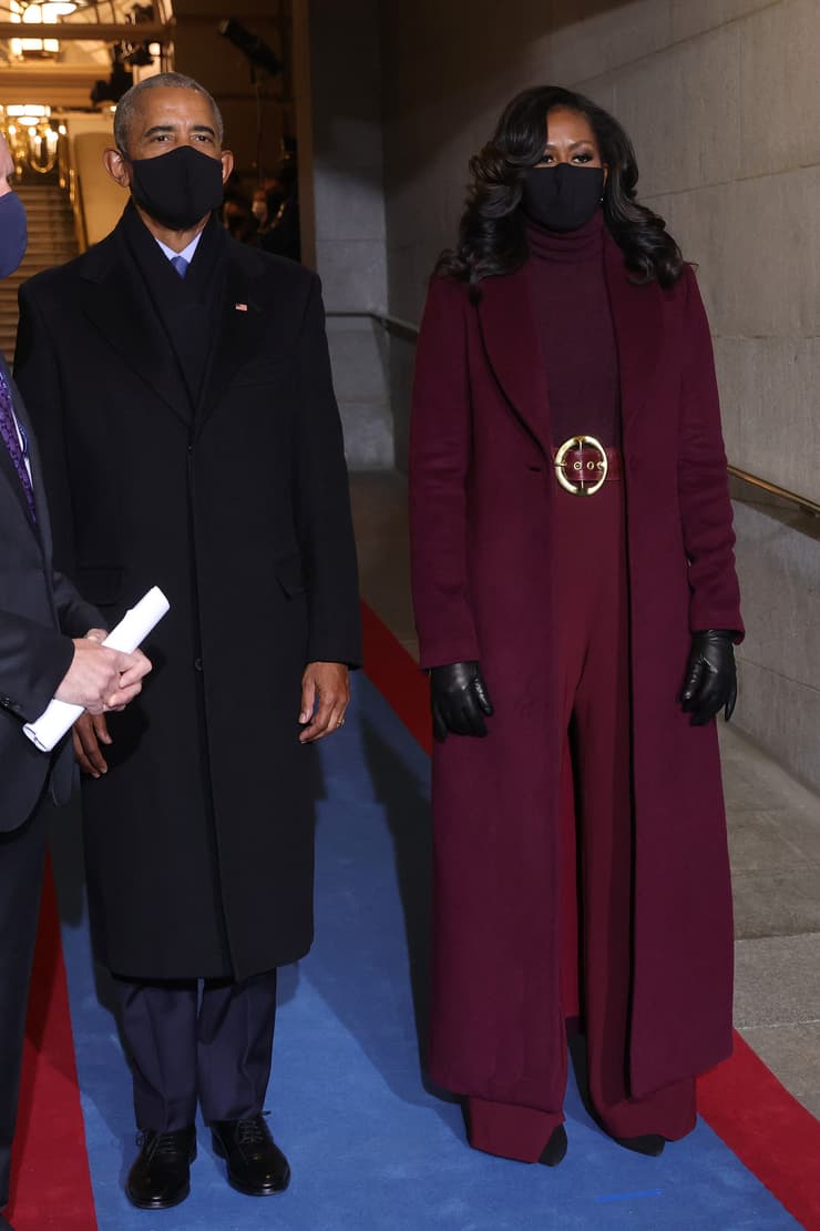 מישל וברק אובמה בהשבעה של ג'ו ביידן לנשיאות