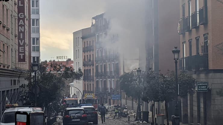 פיצוץ בניין קרס מדריד ספרד
