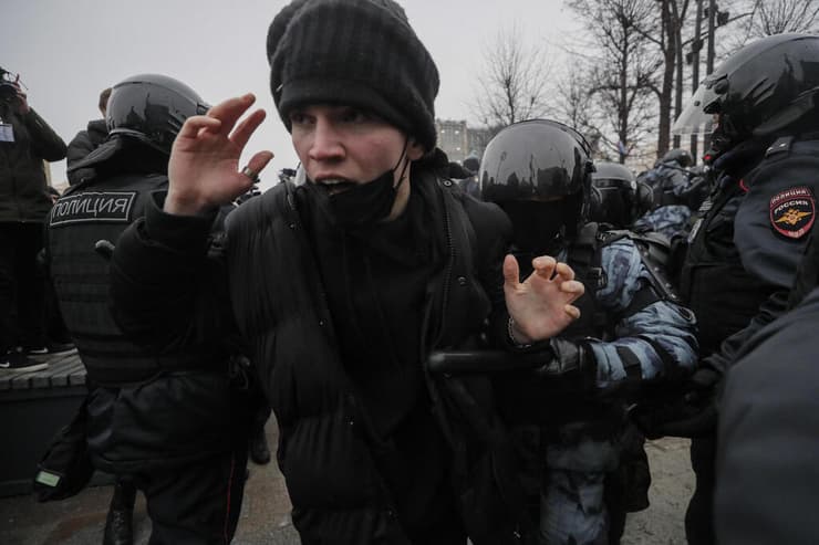 רוסיה מוסקבה הפגנות אופוזיציה למען סרגיי נבלני נגד ולדימיר פוטין