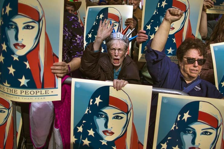 הפגנה ב ארה"ב ב 2017 נגד צו ה מוסלמים של טראמפ