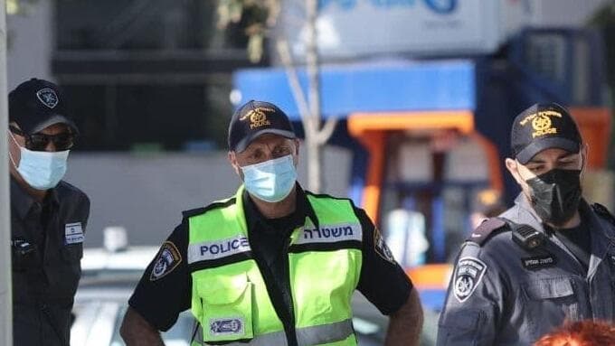 משטרה שוטרים אכיפה כיכר דיזנגוף תל אביב סגר שלישי קורונה 