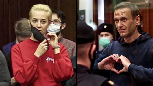 אלכסיי נבלני ו אשתו יוליה נבלניה רוסיה