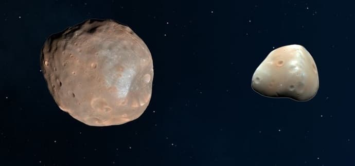 שני ירחי מאדים הקטנים והקרובים, פובוס ודימוס