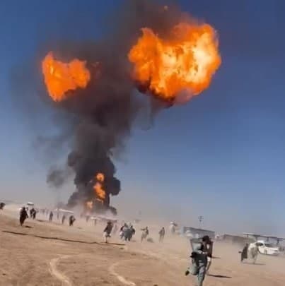פיצוץ מכלית דלק בגבול איראן- אפגניסטן