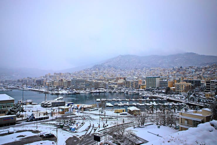 יוון שלג מזג אוויר צפון יוון