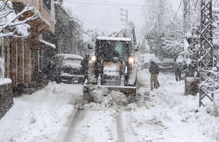 לבנון מזג אוויר שלג דרום לבנון