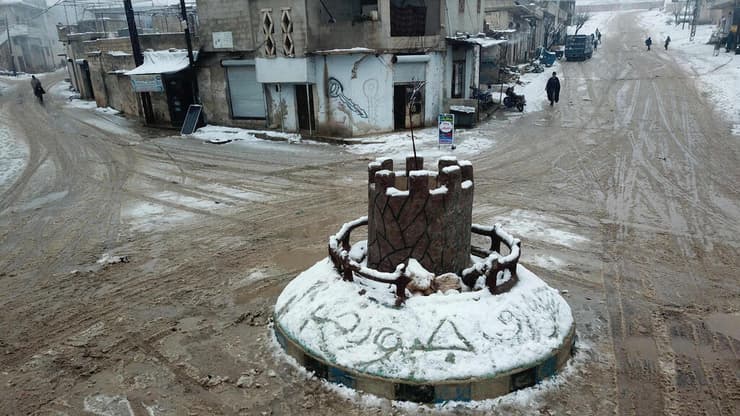 סוריה מזג אוויר שלג מחוז אידליב