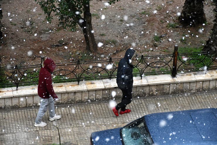 סוריה מזג אוויר שלג דמשק