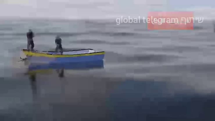 סרטון שמדגים את פרטי התקרית שפגעו בכלי הימי של חמאס ומציאת אחד מהם בים כמה ימים אחרי