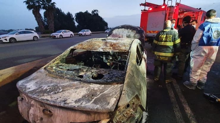 נהג נספה ברכב שעלה באש בכביש 471
