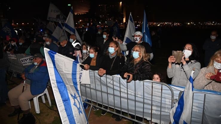 ההפגנה בעד נתניהו בתל אביב