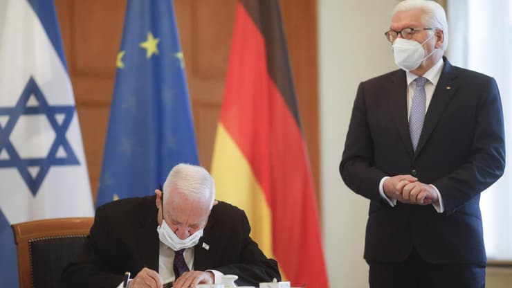 נשיא המדינה ראובן ריבלין עם נשיא גרמניה פרנק ואלטר שטיינמאייר בברלין