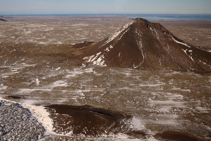 דרום איסלנד זירת התפרצות רעידות אדמה רעידת אדמה נערכים ל התפרצות געשית
