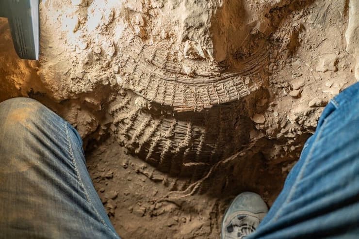 . סל בן 10,500 שנה כפי שנמצא במערת מורבעת