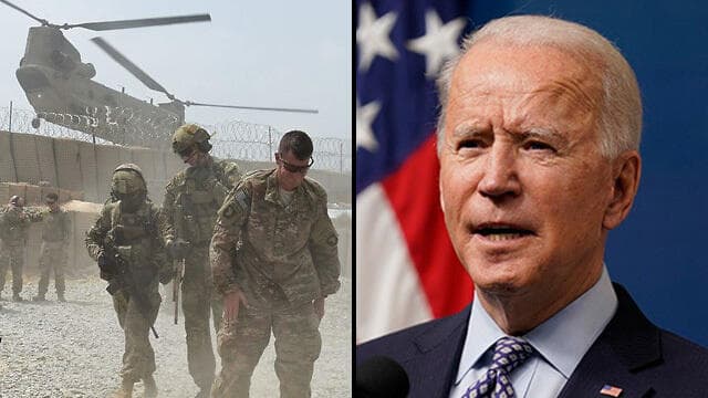 ביידן וחיילי ארה"ב באפגניסטן. הטענות: "עזבו בלי להודיע"