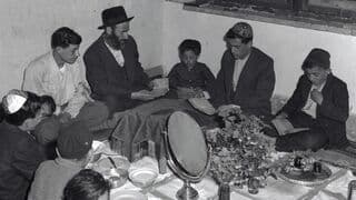 1952 בירושלים - סדר פסח ראשון בישראל בבית משפחת עולים מפרס