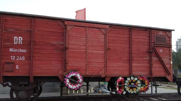 קרון רכבת ששימש את הנאצים מוצב שמתחם יד לבנים נתניה
