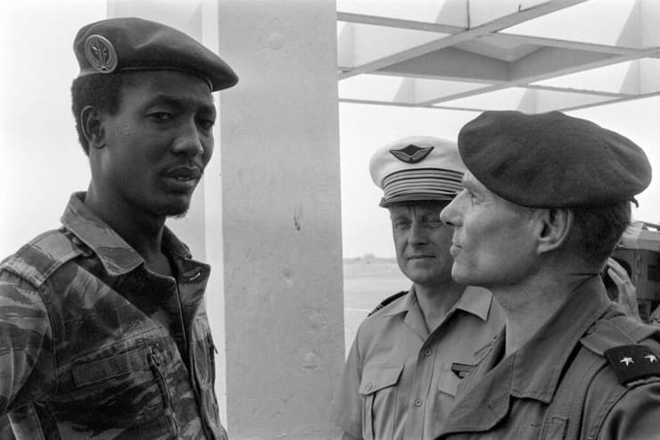 נשיא צ'אד המנוח אידריס דבי ב 1984 בבירה נג'מנה