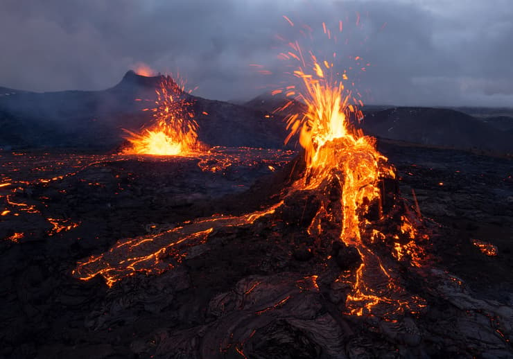 תיעוד התפרצות הר הגעש באיסלנד