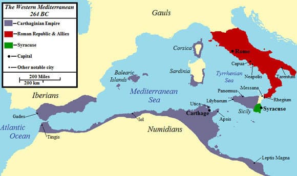 סירקוסאי, הרפובליקה הרומית וקרתגו במאה ה-3 לפנה"ס