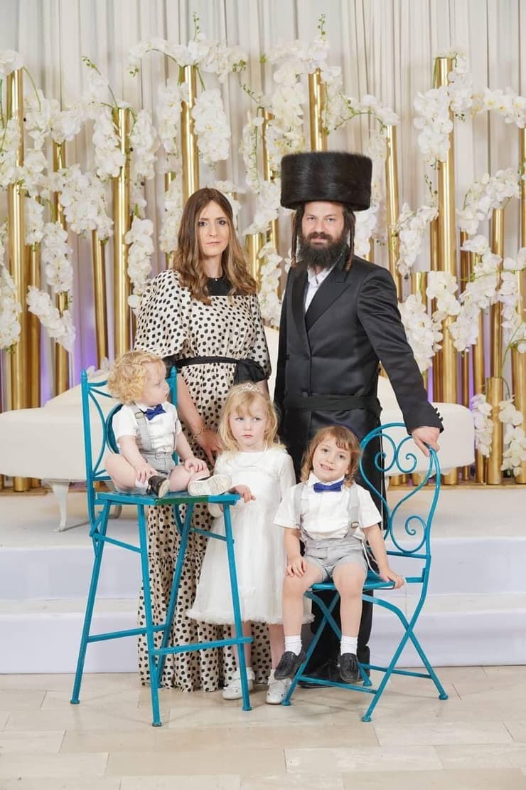 יהודה לייב רובין, אשתו והילדים