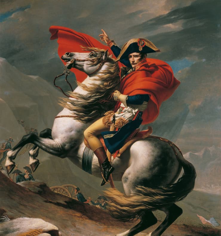 ציור של ז'אק-לואי דוד שכותרתו נפוליאון חוצה את האלפים