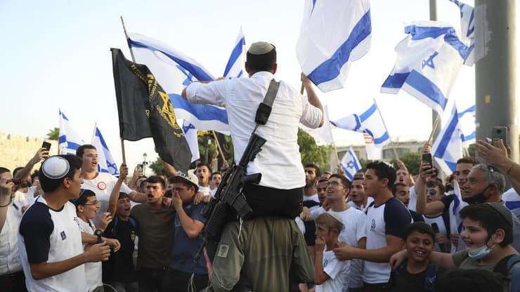 מצעד הדגלים צעדה דגל דגלים ריקודגלים העיר העתיקה ירושלים