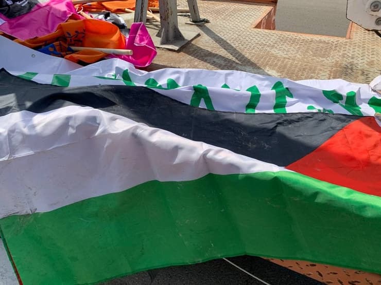 דגלי פלסטין שנתלו בלוד