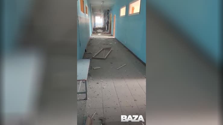 ההרס במסדרונות בית הספר אחרי הירי   