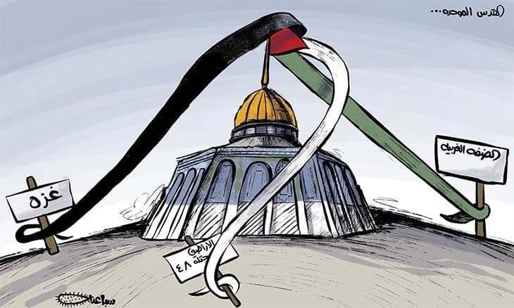 הסלמה עזה סיקור תקשורתי ב העולם הערבי קריקטורה ב אל קודס אל ערבי