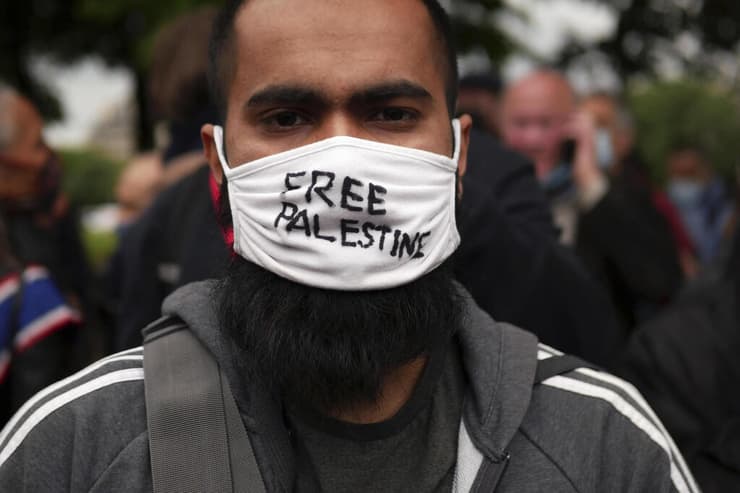 הפגנה תמיכה ב פלסטינים נגד ישראל פריז צרפת