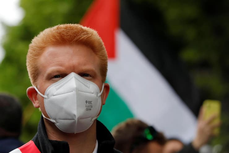 הפגנה תמיכה ב פלסטינים נגד ישראל פריז צרפת