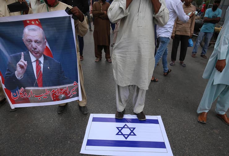 הפגנה תמיכה ב פלסטינים נגד ישראל פקיסטן
